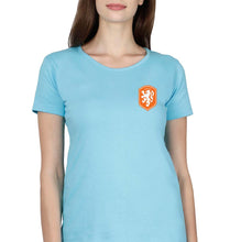 Load image into Gallery viewer, Netherlands Football T-Shirt for Women-Light Blue-Ektarfa.online
