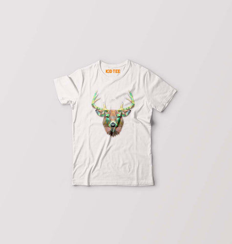 TRIANGLE_DEER Kids T-Shirt for Boy/Girl-White-Ektarfa.online