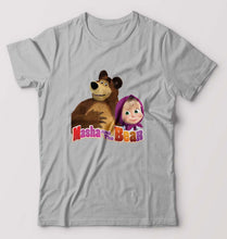 Load image into Gallery viewer, Masha and the Bear T-Shirt for Men-Grey Melange-Ektarfa.online
