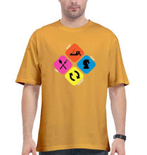 Load image into Gallery viewer, Play Chess Oversized T-Shirt for Men-Golden Yellow-Ektarfa.online
