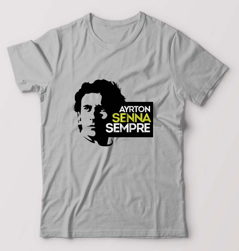 Ayrton Senna T-Shirt for Men-Grey Melange-Ektarfa.online
