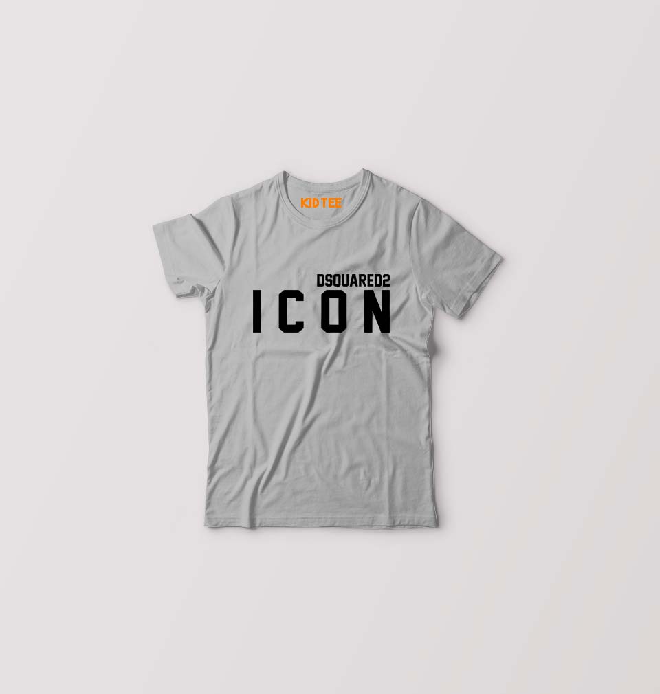 DSQUARED2 - ICON Kids T-Shirt for Boy/Girl-Grey-Ektarfa.online