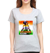 Load image into Gallery viewer, Battlegrounds Mobile India (BGMI) T-Shirt for Women-Grey Melange-Ektarfa.online
