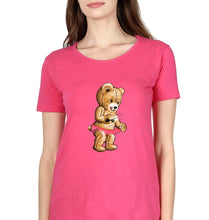 Load image into Gallery viewer, Domrebel Bear T-Shirt for Women-Pink-Ektarfa.online
