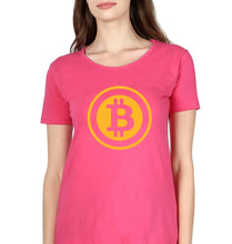Load image into Gallery viewer, Cryptocurrency Bitcoin T-Shirt for Women-Pink-Ektarfa.online
