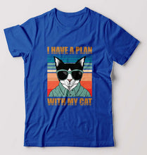 Load image into Gallery viewer, Cat T-Shirt for Men-Royal Blue-Ektarfa.online

