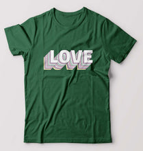 Load image into Gallery viewer, Love T-Shirt for Men-Bottle Green-Ektarfa.online
