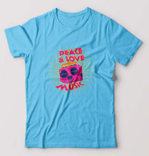 Load image into Gallery viewer, Psychedelic Music Peace Love T-Shirt for Men-Light Blue-Ektarfa.online
