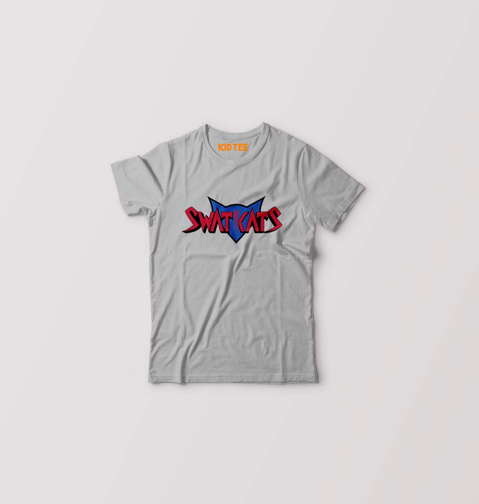 Swat Kats Logo Kids T-Shirt for Boy/Girl-Grey-Ektarfa.online