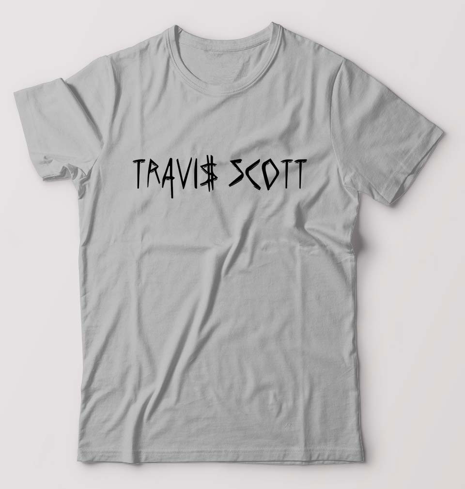 Astroworld Travis Scott T-Shirt for Men-S(38 Inches)-Grey Melange-Ektarfa.online