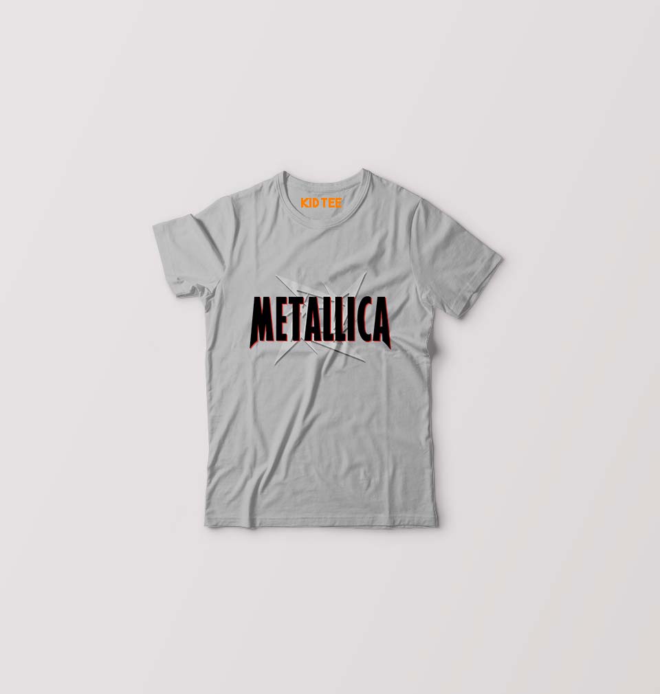 Metallica Kids T-Shirt for Boy/Girl-Grey-Ektarfa.online