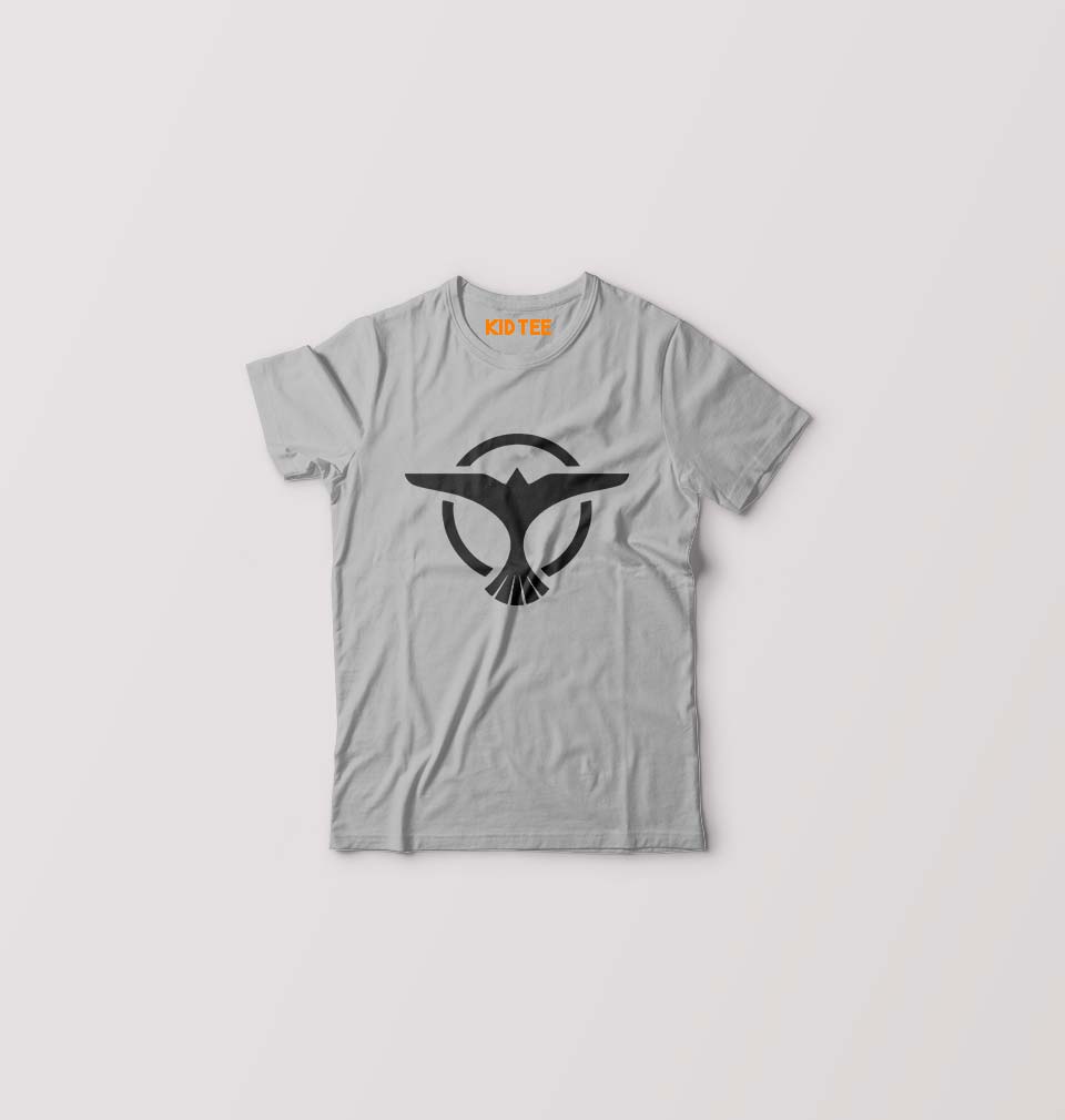 Tiesto Logo Kids T-Shirt for Boy/Girl-Grey-Ektarfa.online