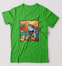 Load image into Gallery viewer, Shark T-Shirt for Men-flag green-Ektarfa.online
