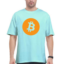 Load image into Gallery viewer, Cryptocurrency Bitcoin Oversized T-Shirt for Men-Mint-Ektarfa.online
