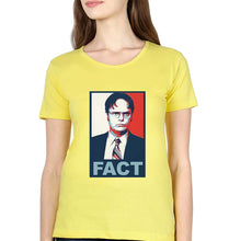 Load image into Gallery viewer, Dwight Schrute Fact T-Shirt for Women-Yellow-Ektarfa.online
