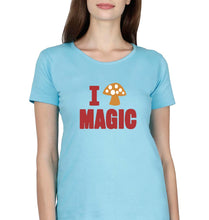 Load image into Gallery viewer, Mushroom T-Shirt for Women-Light Blue-Ektarfa.online
