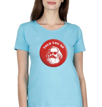 Load image into Gallery viewer, Karl Marx T-Shirt for Women-Light Blue-Ektarfa.online
