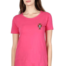 Load image into Gallery viewer, Portugal Football T-Shirt for Women-Pink-Ektarfa.online
