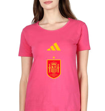 Load image into Gallery viewer, Spain Football T-Shirt for Women-Pink-Ektarfa.online
