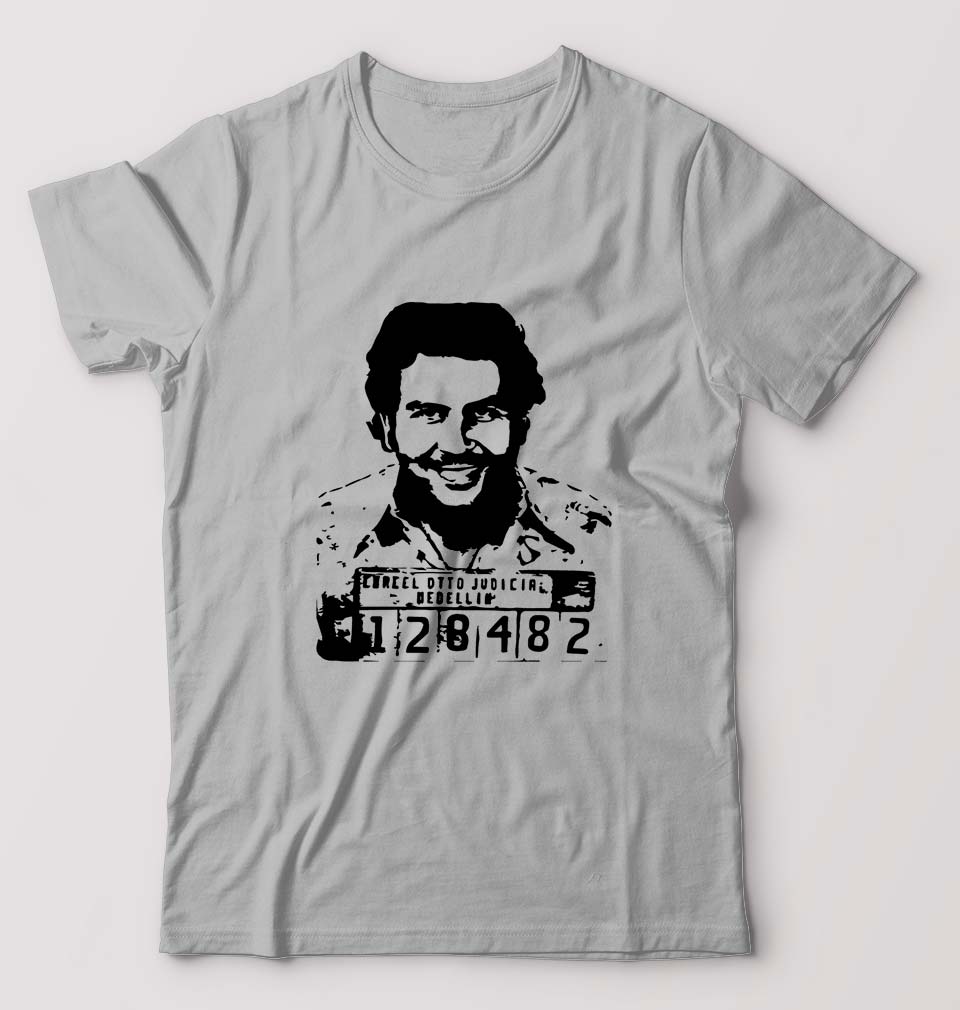 Pablo Escobar T-Shirt for Men-Grey Melange-Ektarfa.online