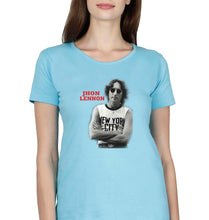 Load image into Gallery viewer, John Lennon T-Shirt for Women-Light Blue-Ektarfa.online
