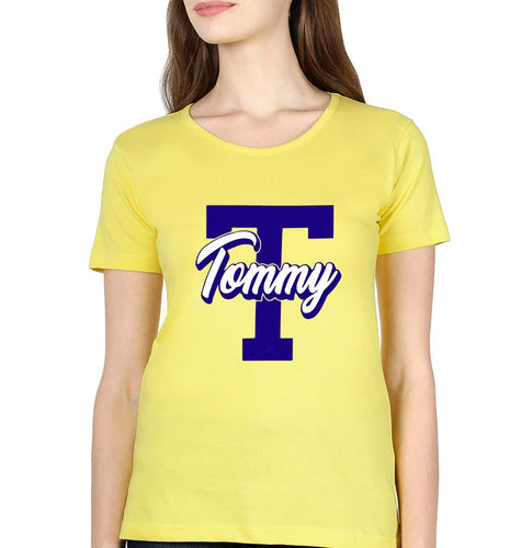 Varsity Tommy T-Shirt for Women-Yellow-Ektarfa.online