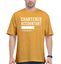 Load image into Gallery viewer, Chartered Accountants(CA) In Progress Oversized T-Shirt for Men-Golden Yellow-Ektarfa.online

