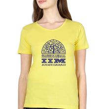Load image into Gallery viewer, IIM Ahmedabad T-Shirt for Women-Yellow-Ektarfa.online
