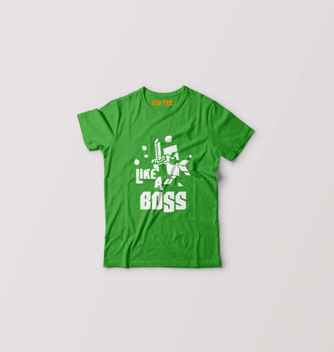 Minecraft Kids T-Shirt for Boy/Girl-Flag Green-Ektarfa.online