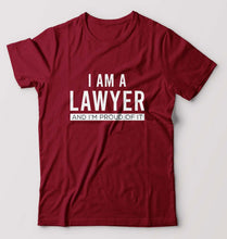 Load image into Gallery viewer, Lawyer T-Shirt for Men-Maroon-Ektarfa.online
