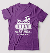 Load image into Gallery viewer, Swimming T-Shirt for Men-Purple-Ektarfa.online

