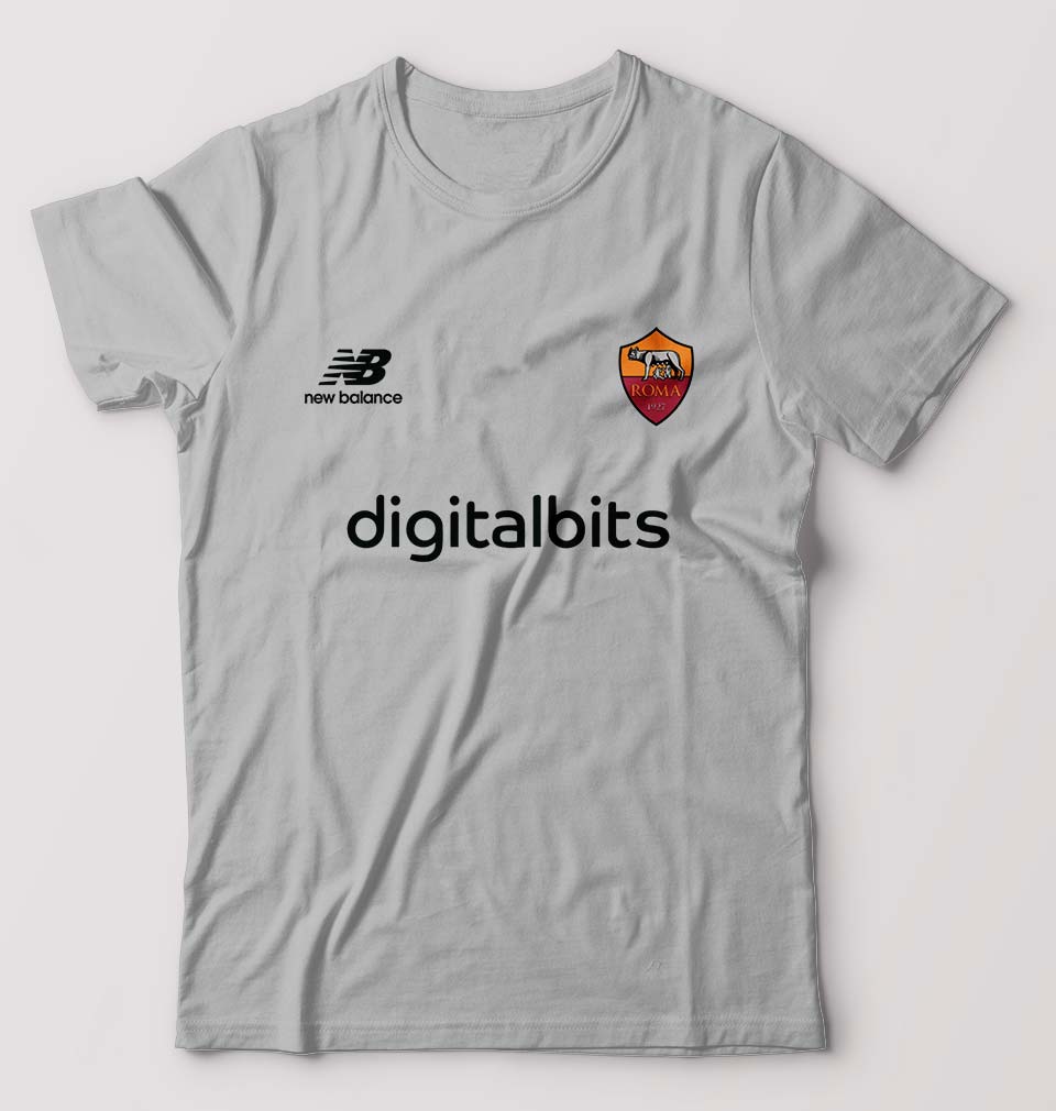 A.S. Roma 2021-22 T-Shirt for Men-Grey Melange-Ektarfa.online