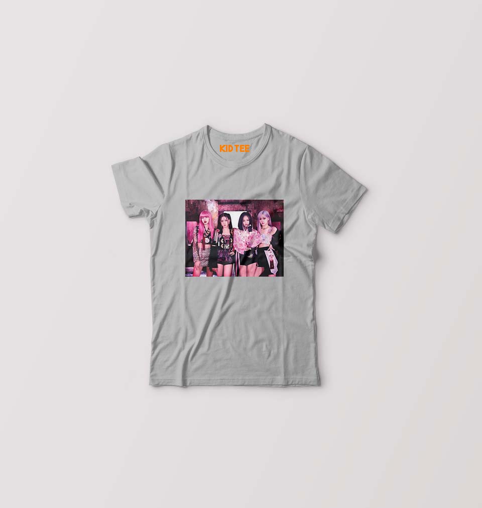 BLACKPINK Kids T-Shirt for Boy/Girl-Grey-Ektarfa.online