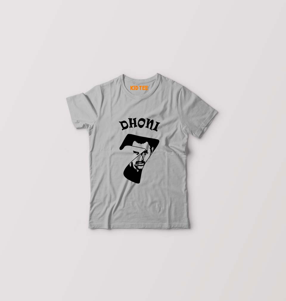 MS Dhoni (MSD) Kids T-Shirt for Boy/Girl-Grey-Ektarfa.online