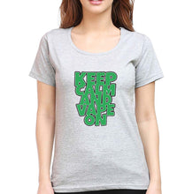 Load image into Gallery viewer, keep calm and vape on T-Shirt for Women-Grey Melange-Ektarfa.online
