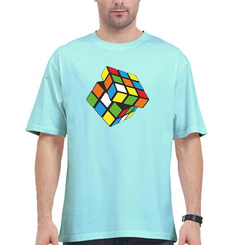 Rubik's Cube Oversized T-Shirt for Men-Mint-Ektarfa.online