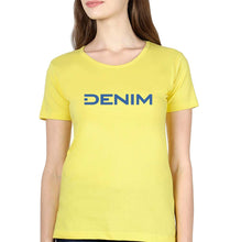 Load image into Gallery viewer, Denim T-Shirt for Women-Yellow-Ektarfa.online
