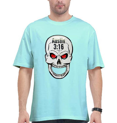 Stone Cold Steve Austin (WWE) Oversized T-Shirt for Men-Mint-Ektarfa.online