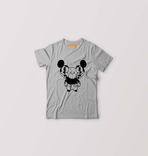 Kaws Mickey Kids T-Shirt for Boy/Girl-Grey-Ektarfa.online