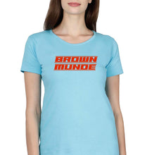 Load image into Gallery viewer, AP Dhillon Brown Munde T-Shirt for Women-Light Blue-Ektarfa.online
