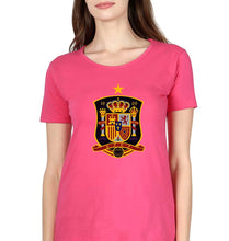 Load image into Gallery viewer, Spain Football T-Shirt for Women-Pink-Ektarfa.online
