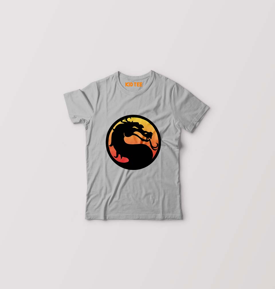 Mortal Kombat Kids T-Shirt for Boy/Girl-Grey-Ektarfa.online