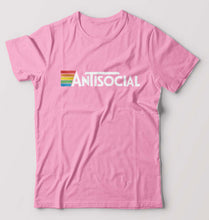 Load image into Gallery viewer, AntiSocial T-Shirt for Men-Light Baby Pink-Ektarfa.online

