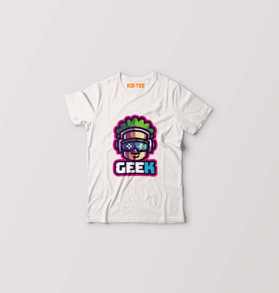 Geek Kids T-Shirt for Boy/Girl-White-Ektarfa.online