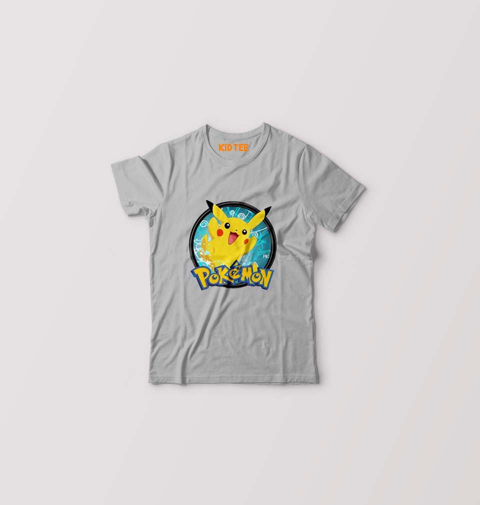 Pokémon Kids T-Shirt for Boy/Girl-Grey-Ektarfa.online