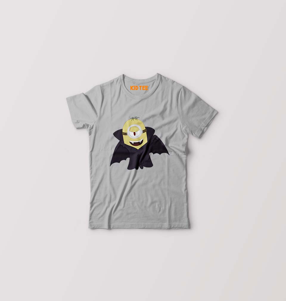 Minion Vampire Kids T-Shirt for Boy/Girl-Grey-Ektarfa.online