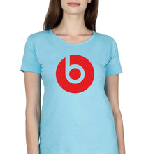 Load image into Gallery viewer, Beats T-Shirt for Women-Light Blue-Ektarfa.online
