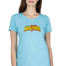 Load image into Gallery viewer, The Power of Shazam! T-Shirt for Women-Light Blue-Ektarfa.online
