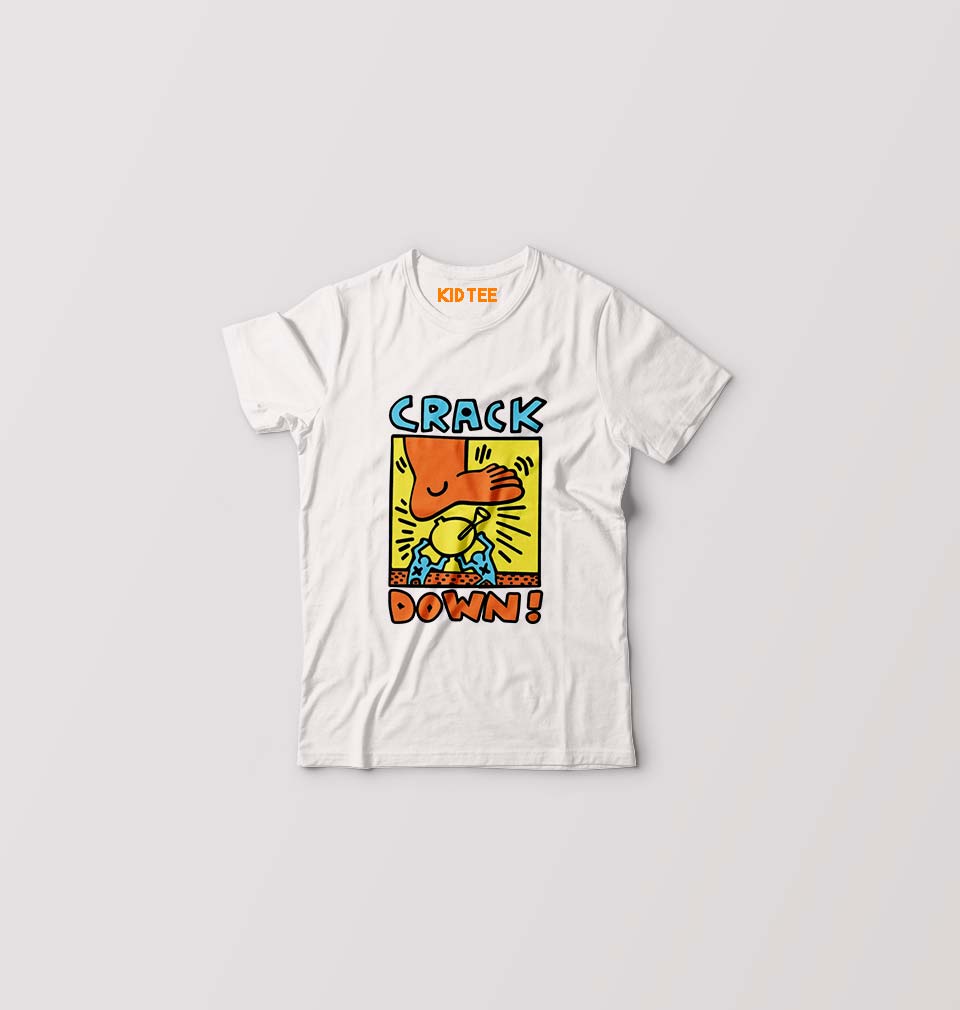 Keith Haring Kids T-Shirt for Boy/Girl-White-Ektarfa.online