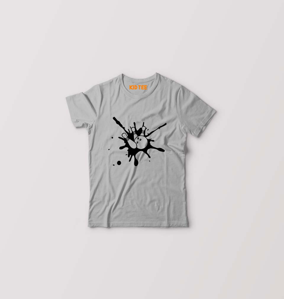 Bowling Kids T-Shirt for Boy/Girl-Grey-Ektarfa.online